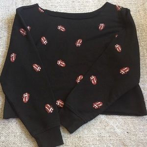 Rolling Stones Cropped Sweatshirt